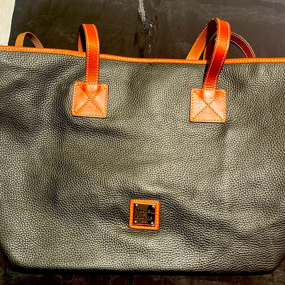 Downey and Bourke black leather tote